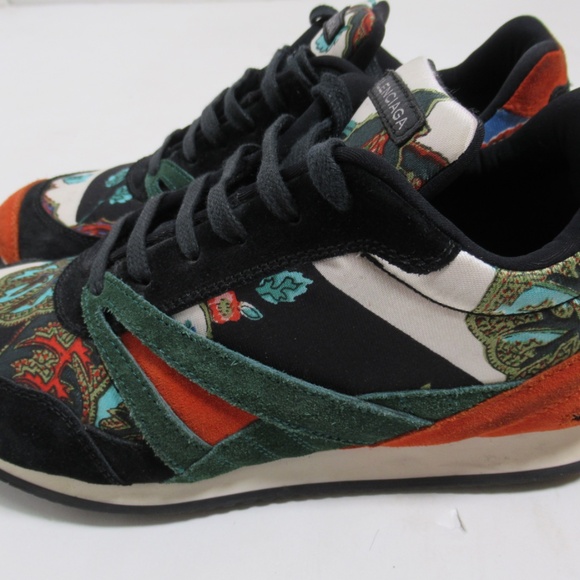 Balenciaga Women's Multicolor Fabric Suede Leather Sneaker Shoes Size 8.5 US W - Picture 6 of 12